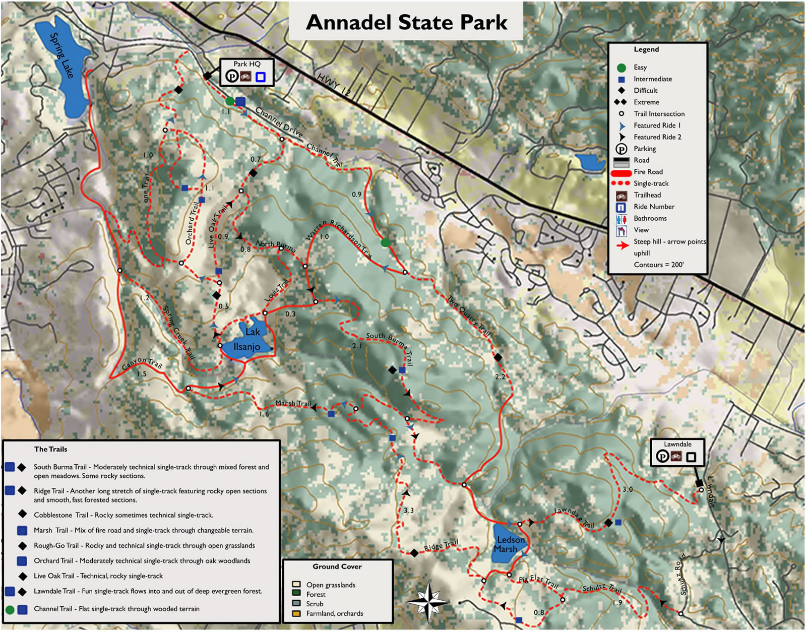 Annadel State Park Map - United States Map